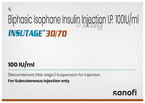 Insutage 30/70 Injection (3ml Each)