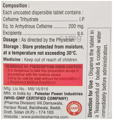 Cefefix 200 DT Tablet image Cefefix 200 DT Tablet image