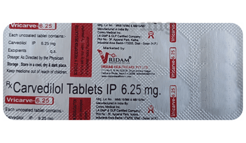 Vricarve 6.25 Tablet image Vricarve 6.25 Tablet image