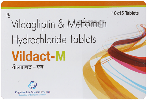 Vildact M 500mg/50mg Tablet image Vildact M 500mg/50mg Tablet image