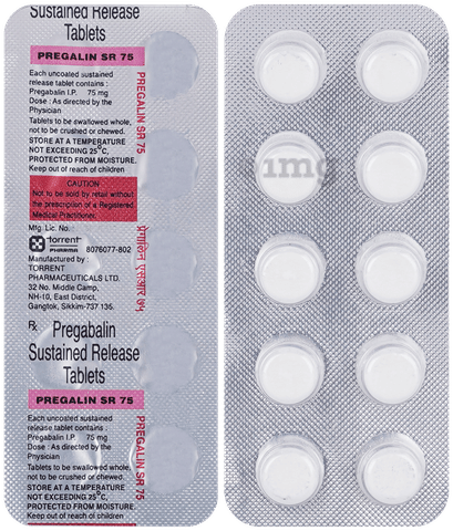 preGAlin SR 75 Tablet image