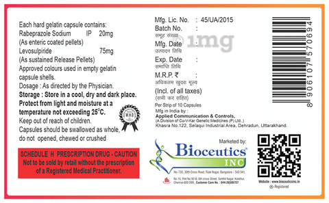 Ulcerab-LS 75mg/20mg Capsule