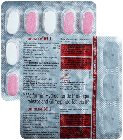 Jubiglim M 1 Tablet PR image Jubiglim M 1 Tablet PR image