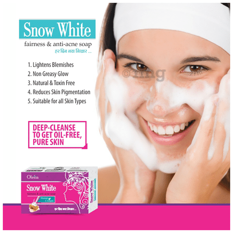 Snow top white soap