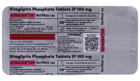 Sitagliaid 100 Tablet image