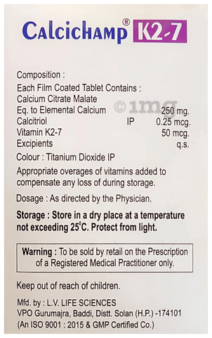 Calcichamp K2 7 Tablet image Calcichamp K2 7 Tablet image