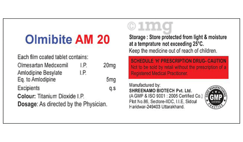 Olmibite AM 20 Tablet image Olmibite AM 20 Tablet image