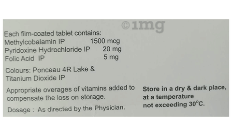 Folfit Tablet with Mecobalamin, Folic Acid & Pyridoxine Hydrochloride image