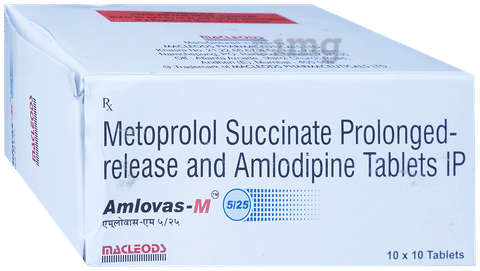 Amlovas-M 5/25 Tablet PR image Amlovas-M 5/25 Tablet PR image