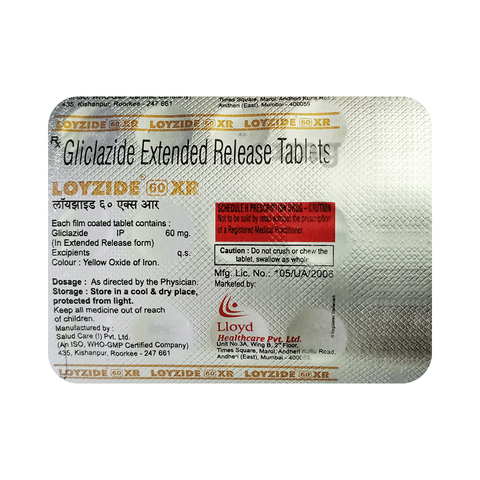 loyzide 60mg tablet xr
