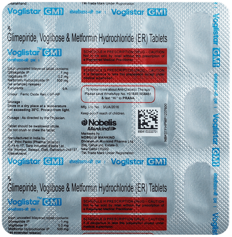 Voglistar GM1 Tablet ER image Voglistar GM1 Tablet ER image
