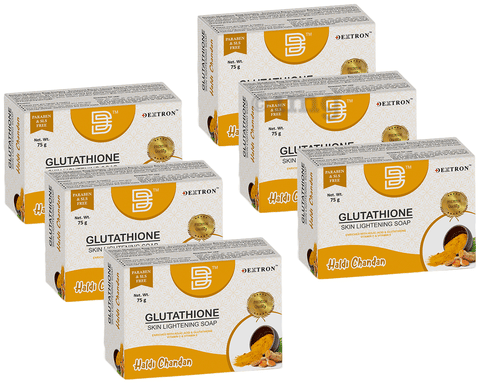 Dextron Glutathione Skin Lightening Soap (75gm Each) Haldi Chandan: Buy  combo pack of 6.0 Packs at best price in India