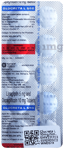 Glucreta L 10mg/5mg Tablet