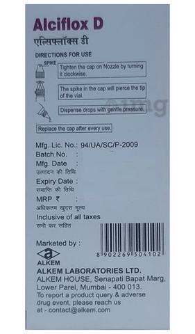 Alciflox D Eye/Ear Drops image Alciflox D Eye/Ear Drops image