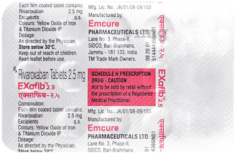 Exafib 2.5mg Tablet image