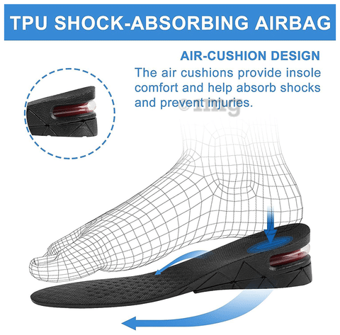 Orwalk Ren E 29 Height Increase Insoles with 3 Layer Height
