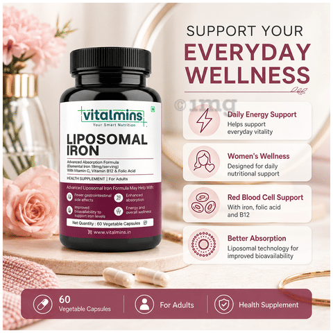 Vitalmins Liposomal Iron Vegetable Capsule 10