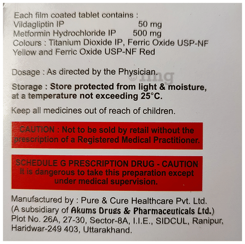 Vildacrine M50 Tablet image