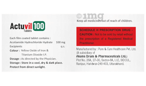 Actuvil 100 Tablet image