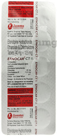 Efnocar-CT 40/12.5 Tablet image Efnocar-CT 40/12.5 Tablet image