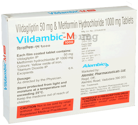Vildambic-M 1000 Tablet image