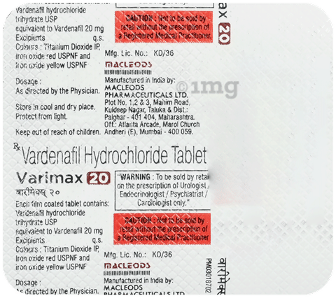 Varimax 20 Tablet image