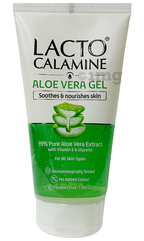 Lacto Calamine Aloe Vera Gel with Vitamin E & Glycerin | Nourishes the Skin  | Paraben & Sulphate-Free: Buy tube of 150.0 gm Gel at best price in India  | 1mg