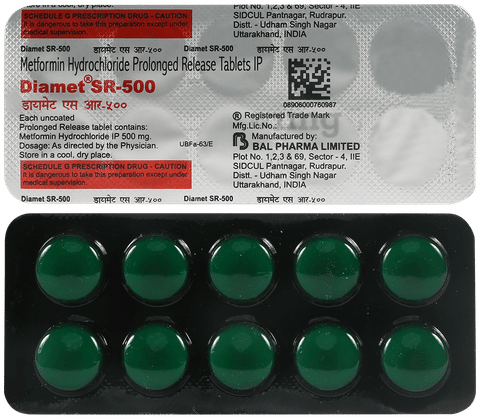Diamet 500mg Tablet SR image Diamet 500mg Tablet SR image