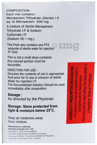 Meroglex 500 Injection