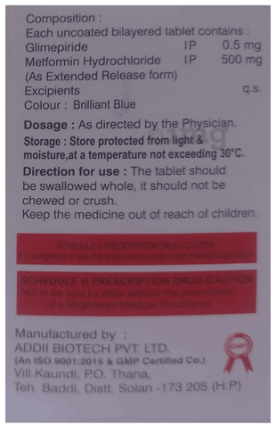 Eveglim-M 0.5 Tablet ER image Eveglim-M 0.5 Tablet ER image