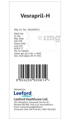 Vesrapril-H Tablet image