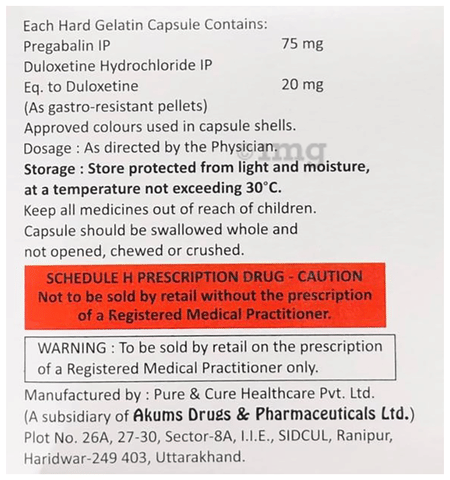 Pregalyf D 75mg/20mg Capsule image Pregalyf D 75mg/20mg Capsule image