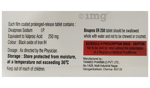 Binaprex ER 250 Tablet image Binaprex ER 250 Tablet image