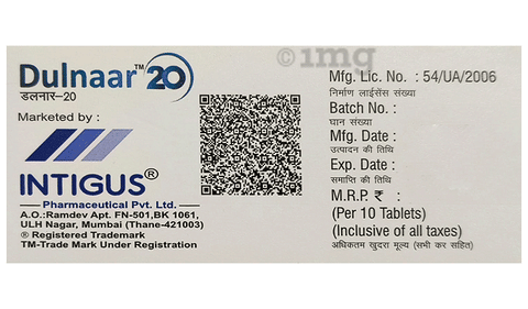 Dulnaar 20 Tablet image Dulnaar 20 Tablet image