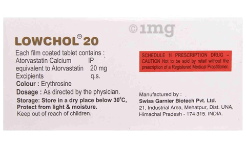 Lowchol 20 Tablet image