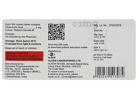 Obetohep 5mg Tablet image