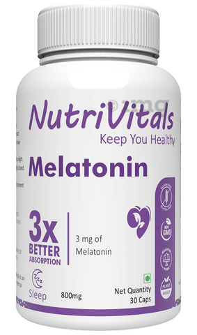 NutriVitals Melatonin 3X Better Absorption Capsule 1