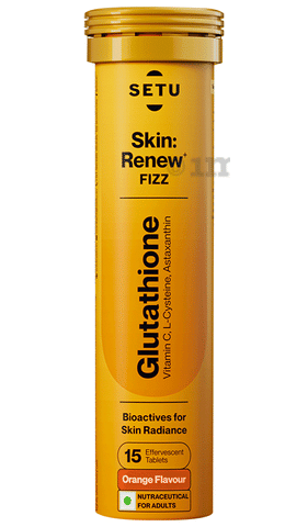 Setu Skin: Renew Fizz Glutathione & Vitamin C Tablets (15 Each) Orange