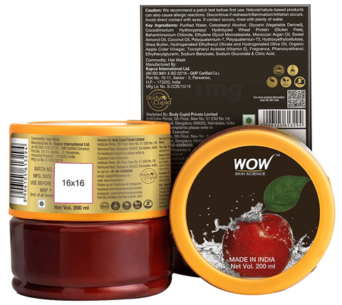 WOW Skin Science Apple Cider Vinegar Hair Mask: Buy jar of 200 ml Cream at best price in India | 1mg WOW Skin Science Apple Cider Vinegar Hair Mask: Buy jar of 200 ml Cream at best price in India | 1mg