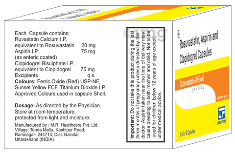 Curevastatin 20 Gold Capsule image Curevastatin 20 Gold Capsule image