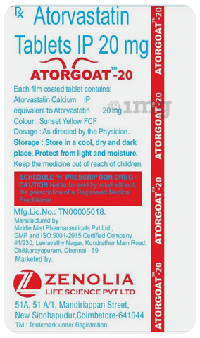 Atorgoat 20 Tablet image Atorgoat 20 Tablet image