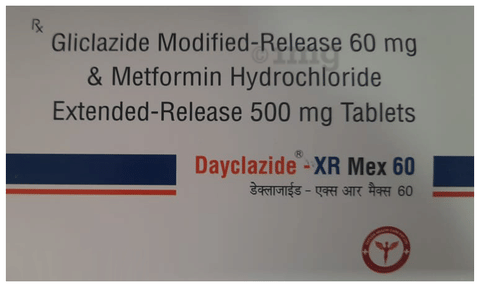 Dayclazide-XR Mex 60 Tablet image Dayclazide-XR Mex 60 Tablet image
