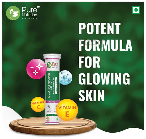 Pure Nutrition Glutathione 500mg with Vitamin C & Saffron | For Skin &  Antioxidant Support Effervescent Tablet: Buy bottle of 15.0 Effervescent  Tablet at best price in India | 1mg