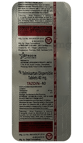 Tazdin 40 Tablet image Tazdin 40 Tablet image
