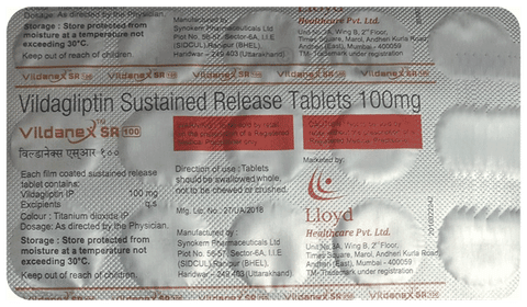 Vildanex 100 Tablet SR image