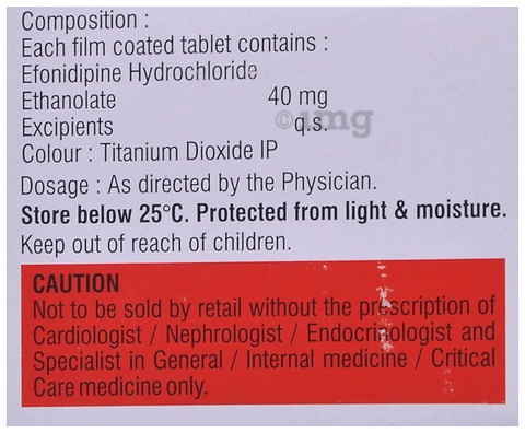 Efnocar 40 Tablet image Efnocar 40 Tablet image