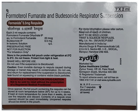 Formonide 0.5mg Respules 2ml image