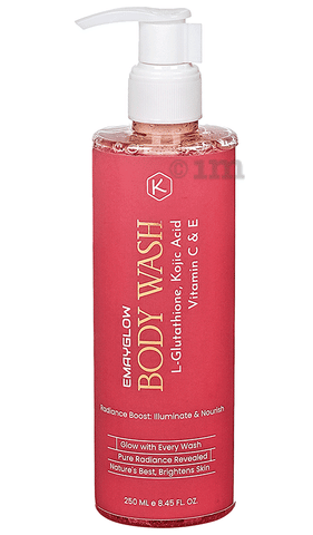 Emayglow L-Glutathione, Kojic Acid, Vitamin C & E Body Wash: Buy bottle of  250.0 ml Body Wash at 𝗯𝗲𝘀𝘁 𝗽𝗿𝗶𝗰𝗲 in India