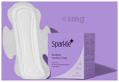 Sparkle Combo Pack of Bamboo Sanitary Pads Made with Natural