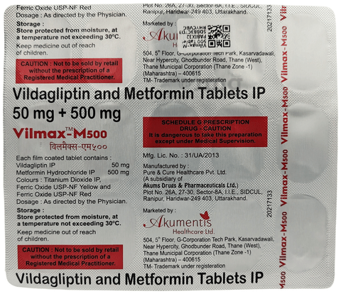 Vilmax-M 500 Tablet image Vilmax-M 500 Tablet image